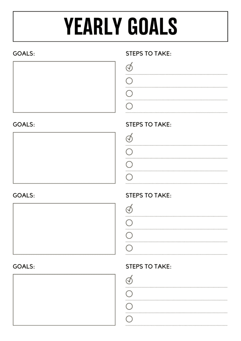 6+2 minimalist goal-setting worksheets for 2024 [FREE PRINTABLES ...